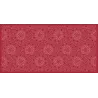 Tapis en vinyle fleurs mandala rouge