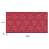 Tapis en vinyle fleurs mandala rouge