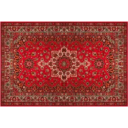 Tapis en vinyle vintage Persan rouge