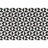 Tapis en vinyle graphique noir et blanc