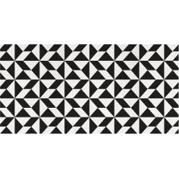 Tapis en vinyle graphique noir et blanc