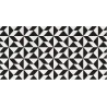 Tapis en vinyle graphique noir et blanc