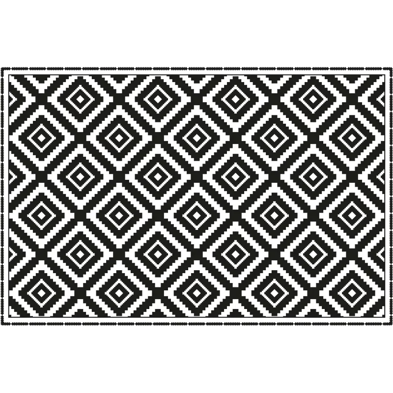 Tapis en vinyle graphique carré