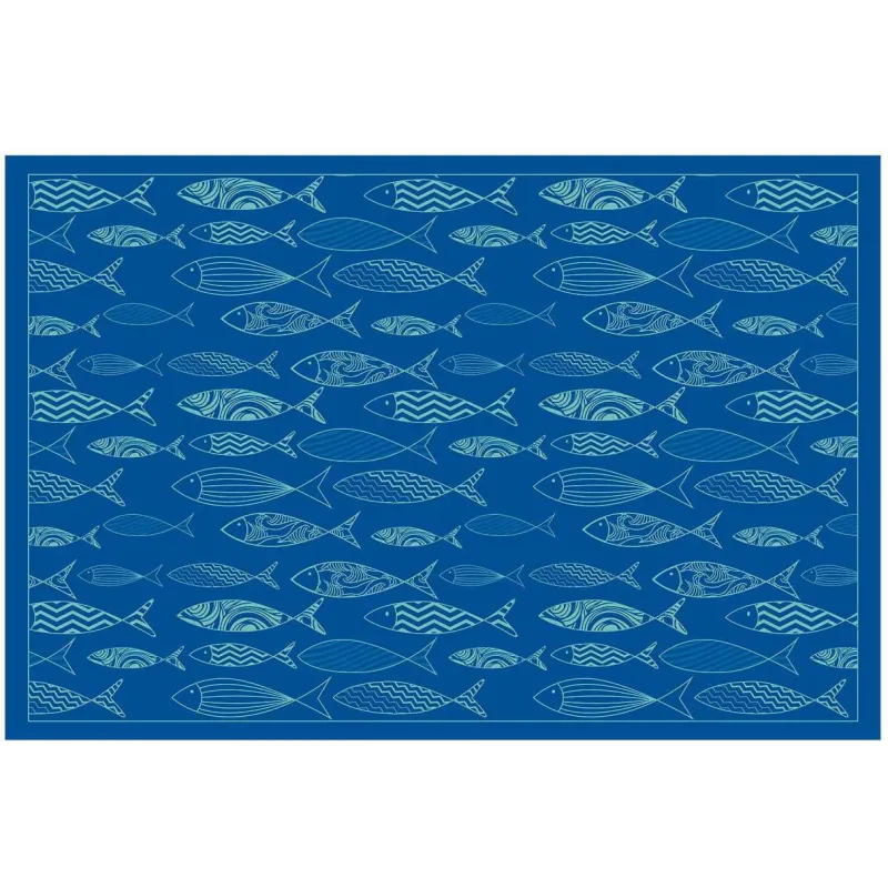Tapis en vinyle motifs poissons