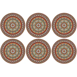 Set de table rond mandala 38 cm (Lot de 6)