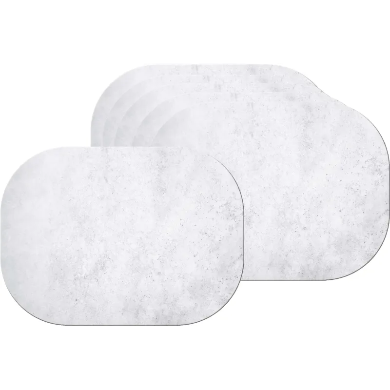Set de table bords arrondis effet marbre 45 x 33 cm (Lot de 6)