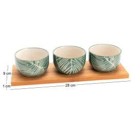 Plateau apéro avec 3 bols Natureva