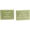 Plaques décoratives en métal Cuisine Green (Lot de 2)