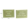 Plaques décoratives en métal Cuisine Green (Lot de 2)
