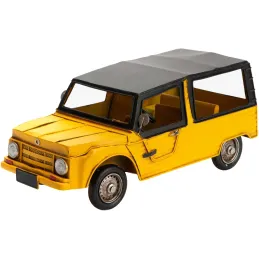 Voiture plage jaune décorative  32 x 15 x 13 cm