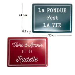 Plaques décoratives en métal Savoie (Lot de 2)