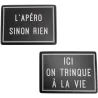 Plaques décoratives en métal Apéro (Lot de 2)