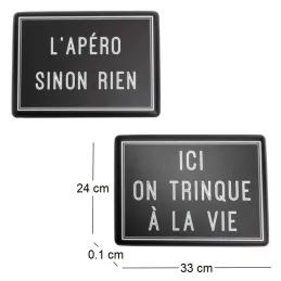 Plaques décoratives en métal Apéro (Lot de 2)