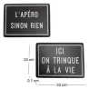 Plaques décoratives en métal Apéro (Lot de 2)