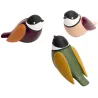 Oiseaux colorés à poser en polyérsine (Lot de 3)
