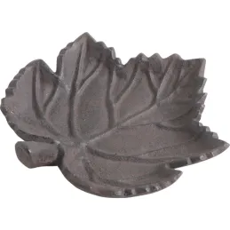 Mangeoire oiseau feuille en fonte