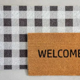 Tapis dessous de paillasson à motifs