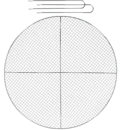 Grille BBQ pour brasero en fer galvanisé  60 cm
