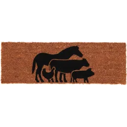 Paillasson en fibres de coco Animaux de la ferme 75 x 25 cm