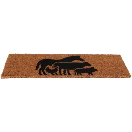 Paillasson en fibres de coco Animaux de la ferme 75 x 25 cm