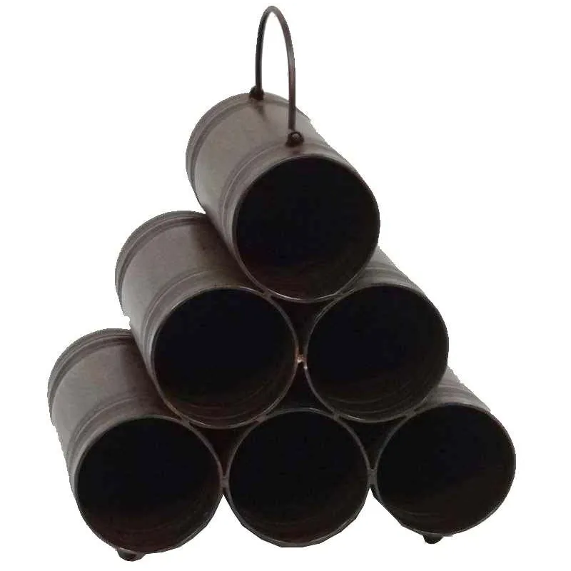 Rangement 6 bouteilles antique