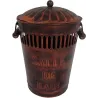 Poubelle salle de bain métal rouillé