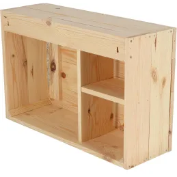 Table murale rabattable en bois avec étagères