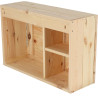Table murale rabattable en bois avec étagères