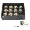Boutons de meubles en pierre et métal Fleurs (Lot de 12)