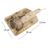 Planche à découper en bois vins et fromages