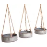 Set portes plantes à suspendre en zinc (Lot de 3)