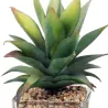 Plantes artificielles dans pot en verre 6.5 x 6.5 x 17 cm (Lot de 3)