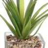 Plantes artificielles dans pot en verre 6.5 x 6.5 x 17 cm (Lot de 3)