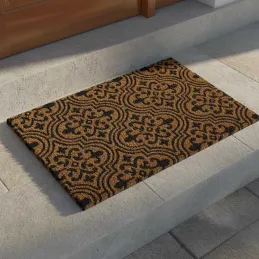 Paillasson en fibres de coco Arabesques 60 x 40 cm modèle aléatoire