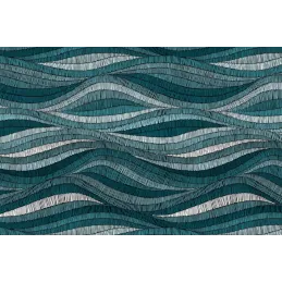 Tapis intérieur extérieur en vinyle Vagues turquoises