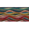 Tapis intérieur extérieur en vinyle Vagues multicolores