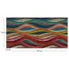 Tapis intérieur extérieur en vinyle Vagues multicolores