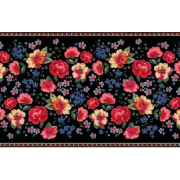 Tapis intérieur extérieur en vinyle Fleurs vintage