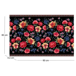 Tapis intérieur extérieur en vinyle Fleurs vintage