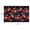 Tapis intérieur extérieur en vinyle Fleurs vintage