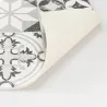 Tapis intérieur extérieur en vinyle bleu motifs abstraits