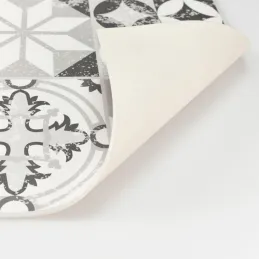 Tapis intérieur extérieur en vinyle rose motifs abstraits