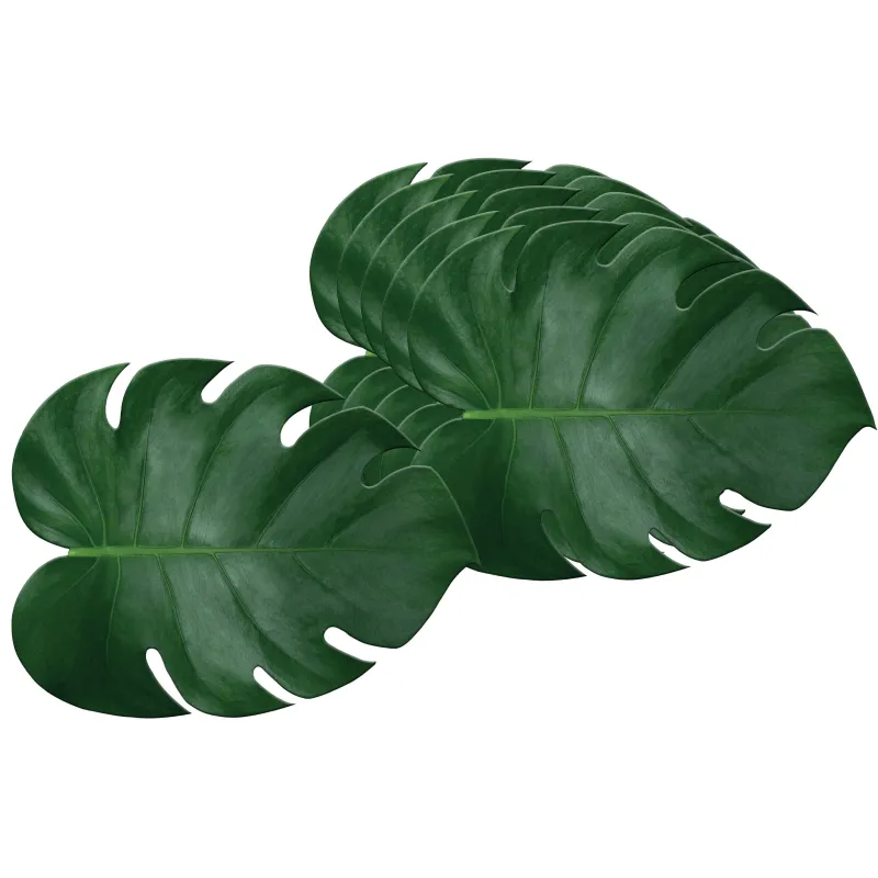 Set de table feuille tropicale en vinyle 44 x 34 cm  (Lot de 6)