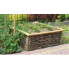 Potager carré en noisetier et pin