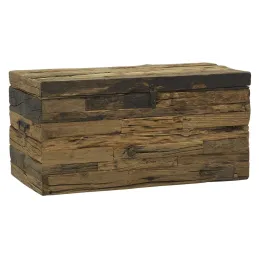Coffre en bois massif recyclé
