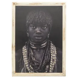 Tableau portrait femme africaine - Noir et blanc