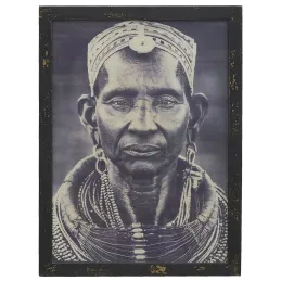 Tableau portait homme africain - Noir et blanc