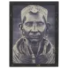 Tableau portait homme africain - Noir et blanc