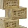 Commode Zig Zag en manguier et cannage