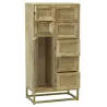Commode en manguier et cannage en rotin